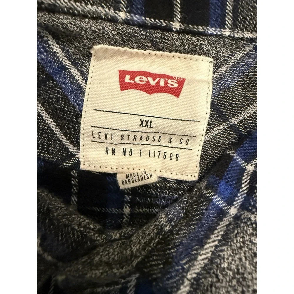 Levi's Men's Longs Sleeve Multicolored‎  Plaid XXL